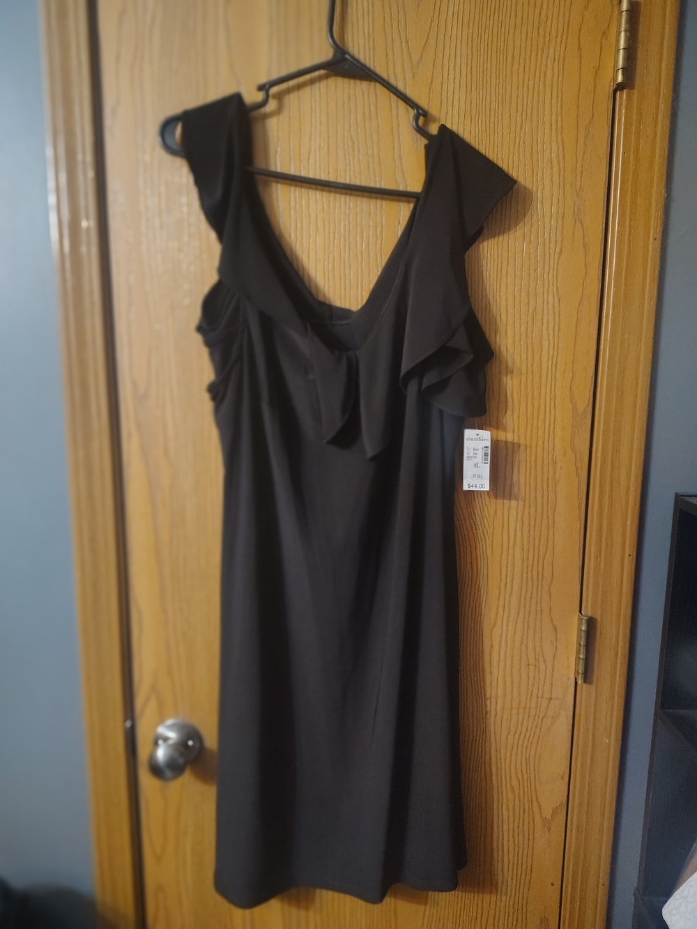 Dress Barn-Perfect Little Black Dress With Ruffle-Trim Size XL